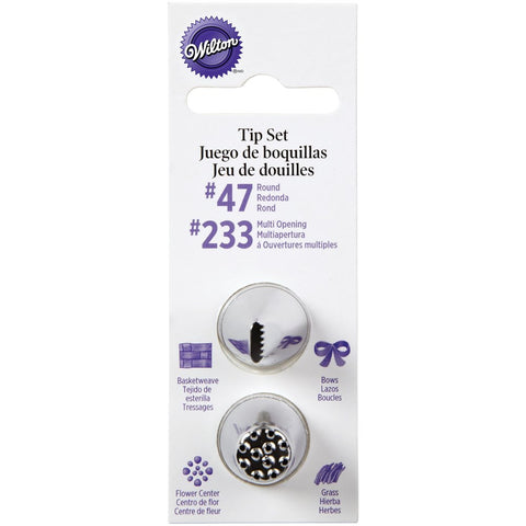 Wilton Basketweave And Hair Tip/Nozzle Set Of 2