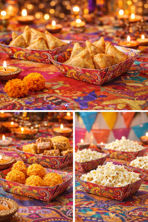Small Bollywood Food Tray - 171x100x38mm, 25 Pack