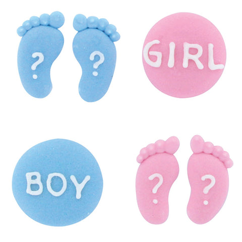 Gender Reveal Sugar Decorations