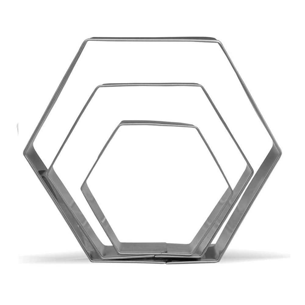 4 Piece Hexagon/Pentagon Cutters – SUGARSHACK