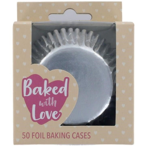 Baked With Love - Silver Baking Cases - 50 pack