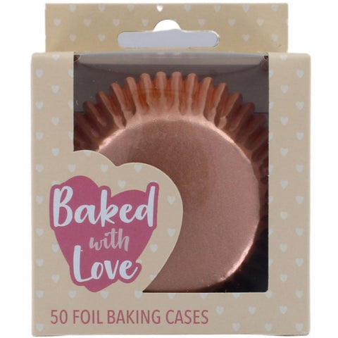 Baked with Love - Rose Gold Cases (Pack of 50)