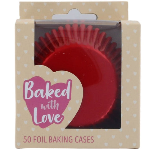 Baked with Love - Red Cases (Pack of 50)