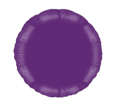 18in Purple Circle Foil Balloon