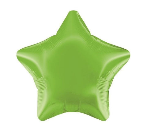 18in Lime Green Star Foil Balloon