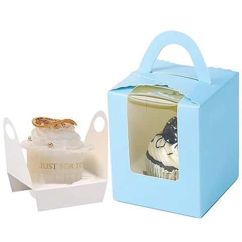 Single Blue Cupcake Box