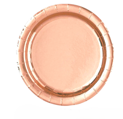 9" Rose Gold Party Plate - 1x8