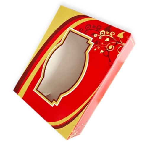 7x5x2" Sweet Box, Pack of 5 - Red/Yellow