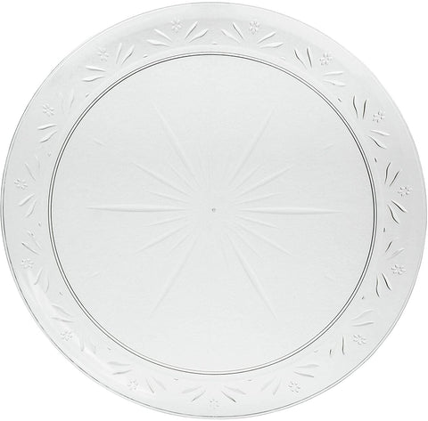 25cm Rnd Clear Scroll Design 1x12