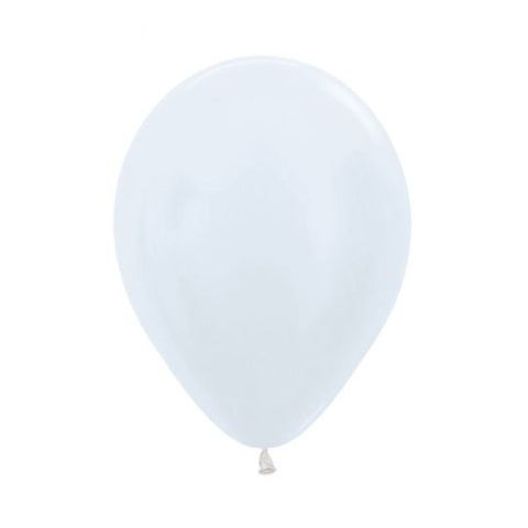 5" Round Satin White Sempertex Latex Balloons x100