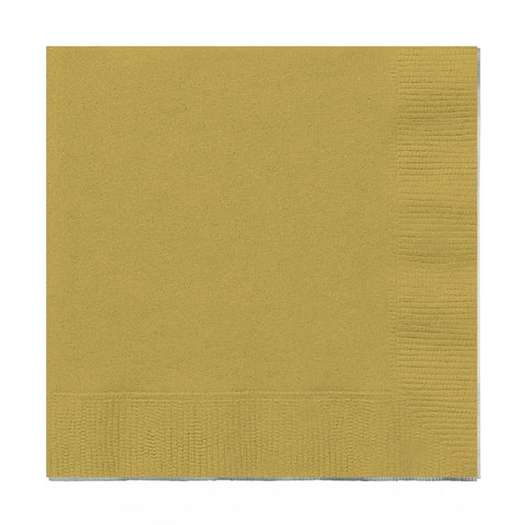 Gold Paper Napkins (Pack of 50)