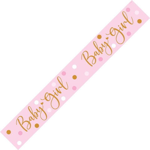 Holographic Baby Girl Banner