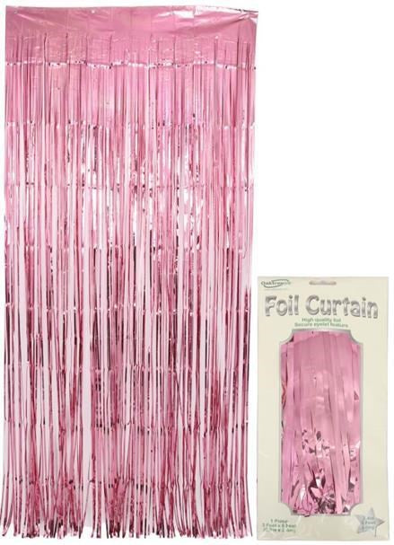 Metallic Light Pink Foil Door Curtain (2.4m)