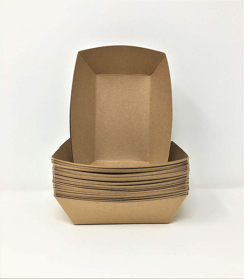 Extra Large Kraft Paper Food Tray | 3 LBs | Pack of 25