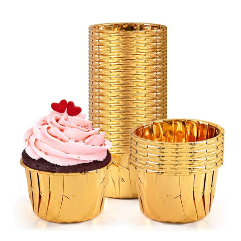 Gold 50mm Large Baking Cups 1x50