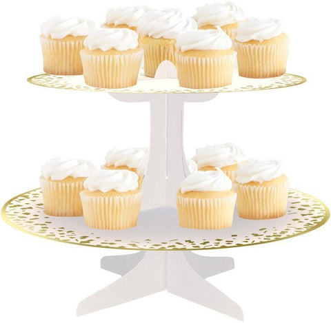 Gold Foil Cardboard Cupcake Stand