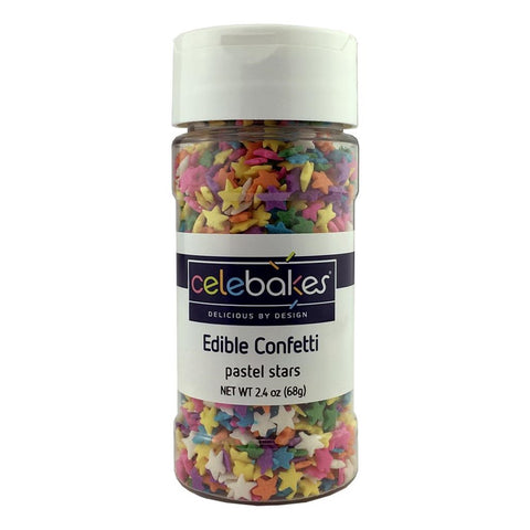 Celebakes Pastel Stars Edible Confetti, 2.4 oz