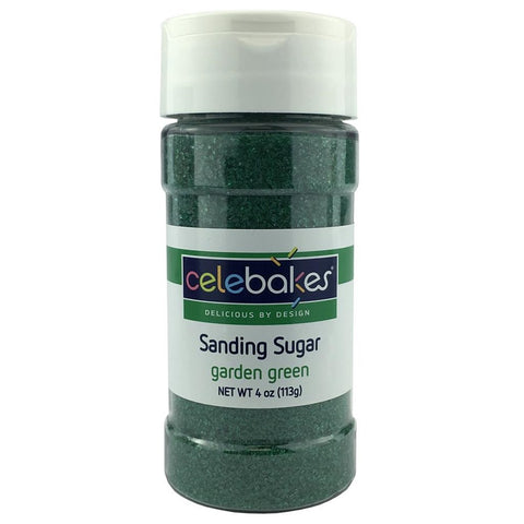 Celebakes Garden Green Sanding Sugar, 4 oz (113g)