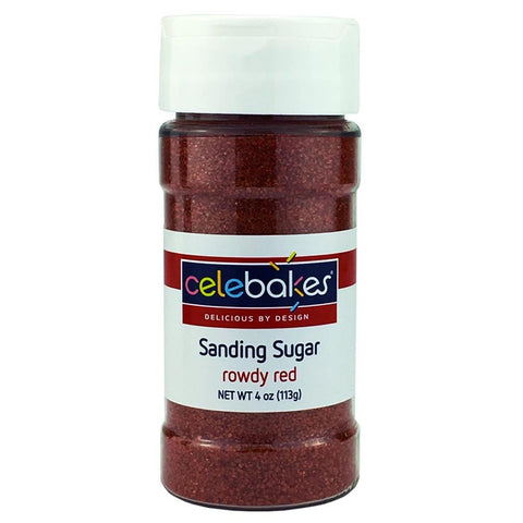 Celebakes Red Sanding Sugar, 4 oz