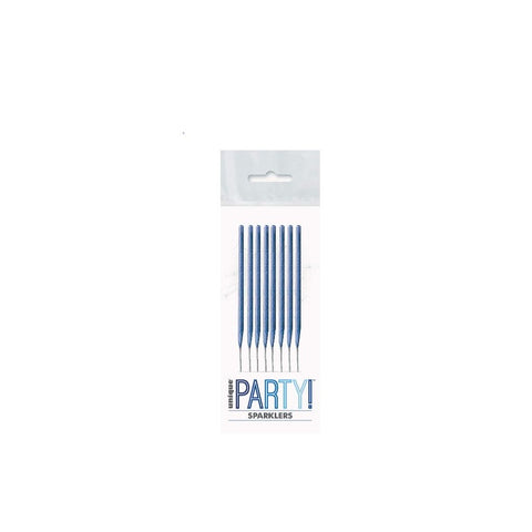 7in blue sparklers pack of 8