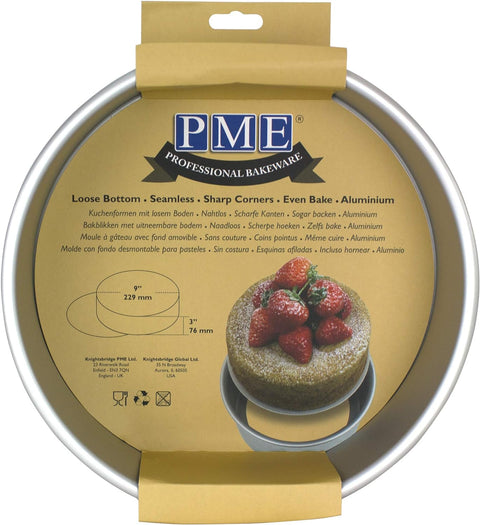 PME Loose Bottom Cake Pan  9" x 3"