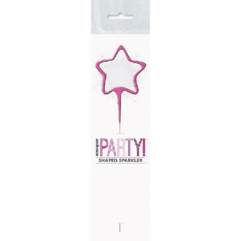 Pink Star Shaped Cake Topper