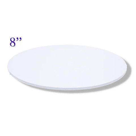 8" Round Masonite Boards - White 3MM  (Pack of 5)