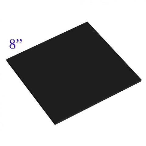 8" Square Masonite Boards - Black 3MM  (Pack of 5)