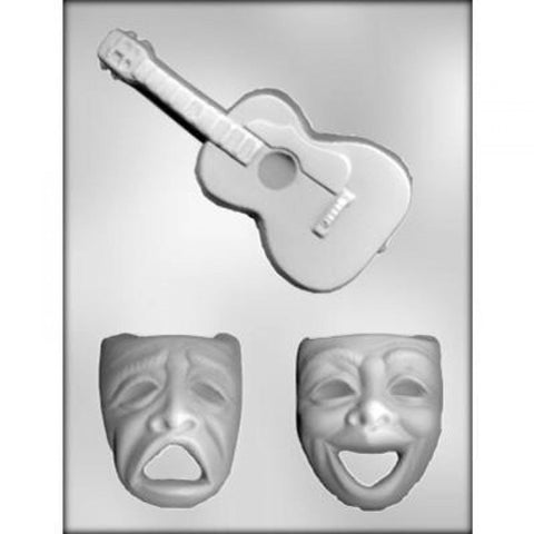 Masks and Guitar Chocolate Mould