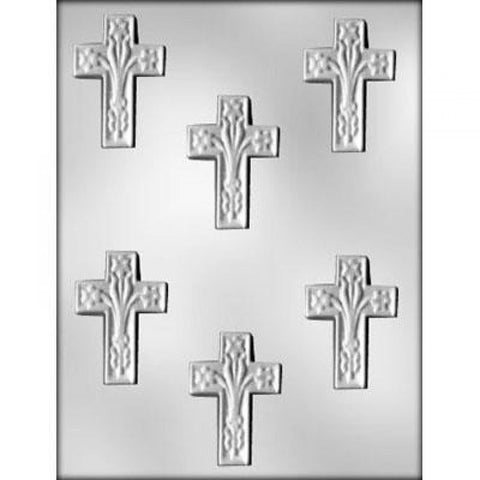 2-1/2" CROSS/LILY CHOC MOLD - Discontinued