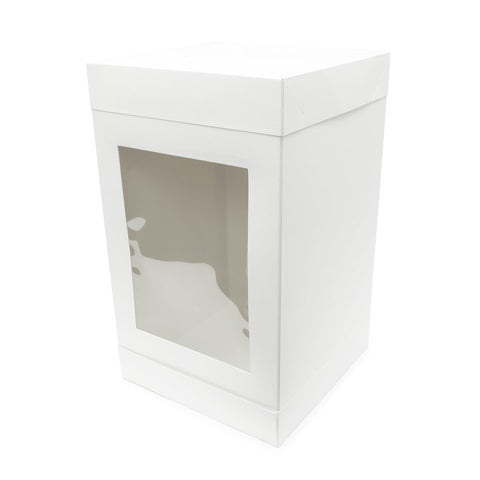 PBP 12"x20" Extra Tall Window Cake Box - White