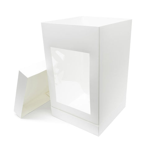 14"x20" Extra Tall Window Cake Box - White