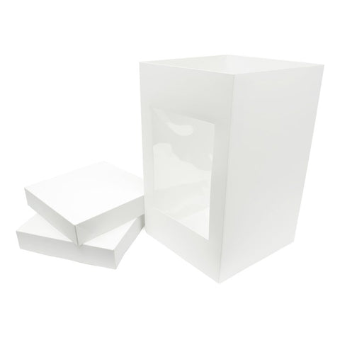 14"x20" Extra Tall Window Cake Box - White