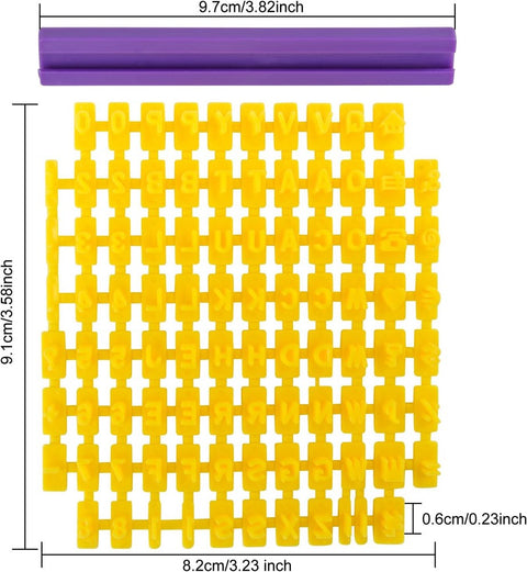 Mini Alpabet -Number Cookie/Fondant stamp set of 94