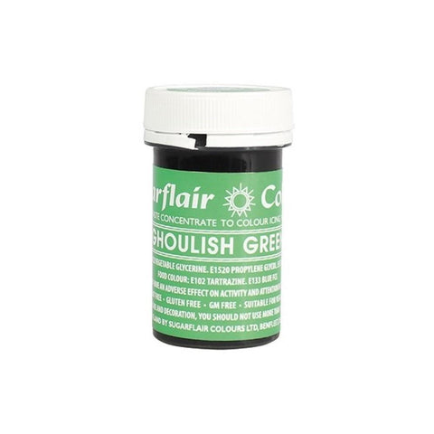 Sugarflair Spectral Paste Colour - Ghoulish Green 25g