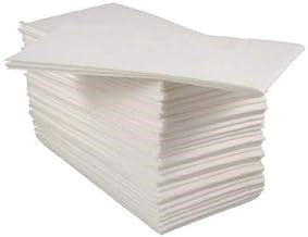 Pack of 100 Luxury White Paper Airlaid Disposable Paper Hand Towels/Napkins - 8 Fold (4x Packs of 25)???????????????