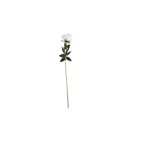 Artificial White Rose Long Stem