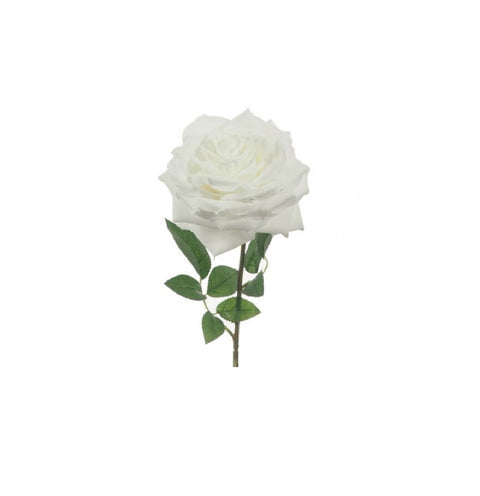 Artificial White Rose Stem