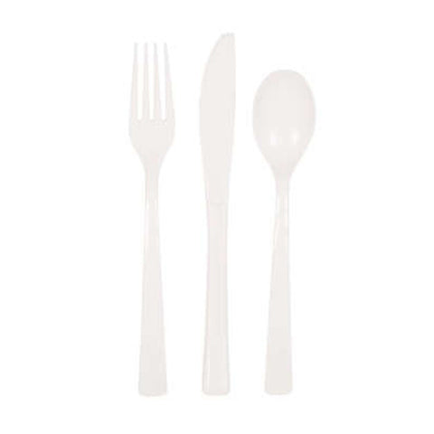 Assorted Bright White Cutlery