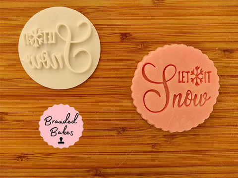 Branded Bakes - Let it Snow Fondant Stamp