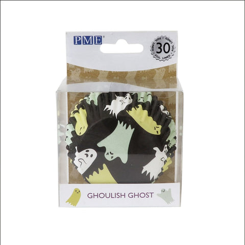 Cupcake Cases Foil Lined - Halloween Ghoulish Ghosts Pk/30