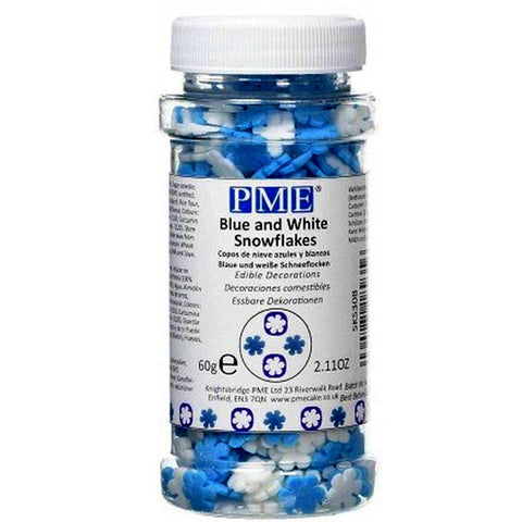 PME Blue and White Snowflake Sprinkles (60g)