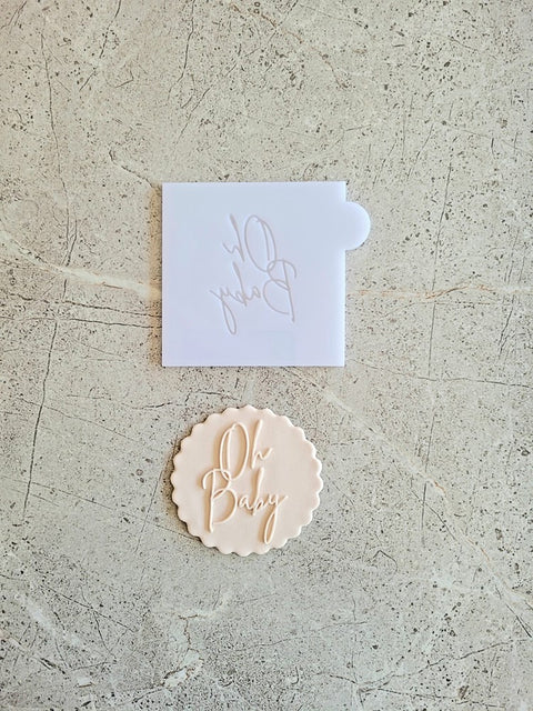 Oh Baby Popup Outbosser Fondant Cookie Stamp - Style 3