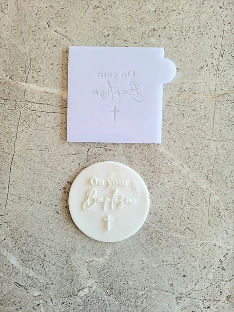 On Your Baptism Outbosser Fondant Cookie Stamp