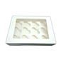 12 White Window Cupcake Box and Insert