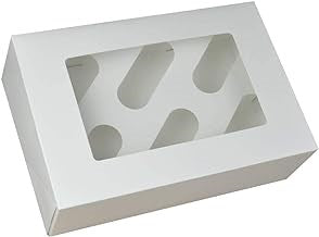 3 X White Cupcake Box Holds 6 - PK OF 25