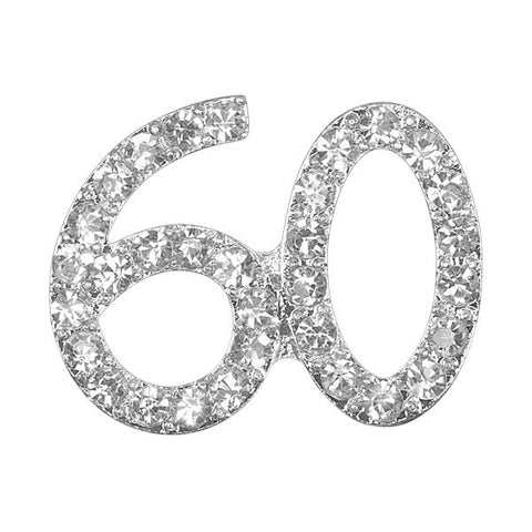 Small 60th Diamante Number