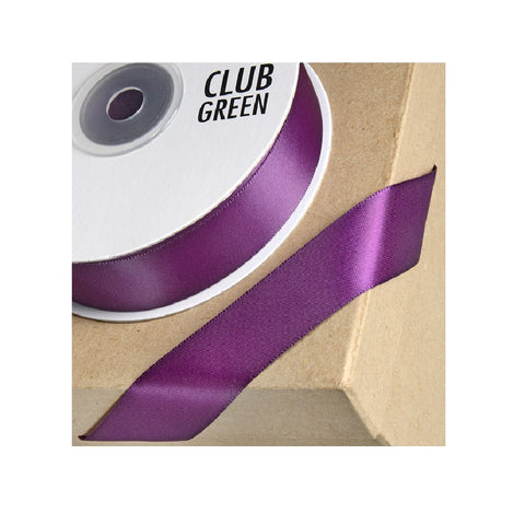 D/SATIN RIBBON 15MM - Plum by Metre