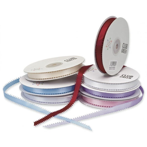 Picot Edge Satin Ribbon Blue - 12mm x 25m