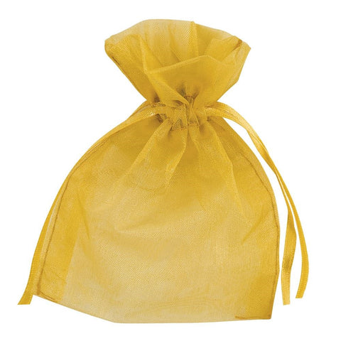 Gold Organza Small Pouch - Pack of 10